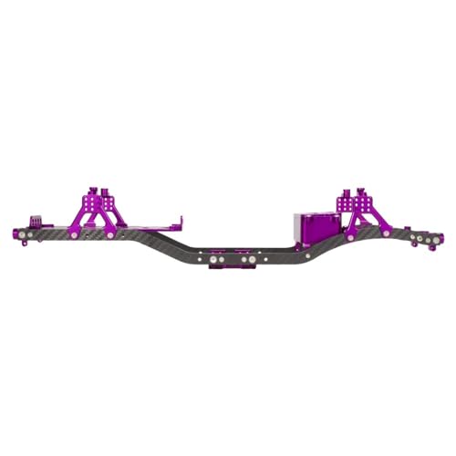 1/10 RC Crawler Carbon Fiber Girder 4MM CNC Metal Car Chassis Frame Body Kit Parts for Axial SCX10 II Rock Off Road Truck (Purple) - color: Purple