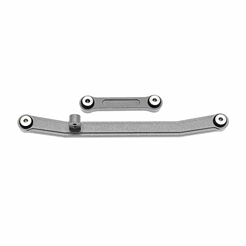 High Clearance Links Set Steering Rod Tie for AXIAL 1/24 SCX24 AXI00001 C10 AXI00002 Wrangler JLU AXI00006 Bronco Upgrades RC Crawler Car - color: Titanium