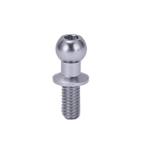 10pcs RC Aluminum Alloy Ball Link Track Rod Ball Screw Link Rod Shock Absorber End Compatible with TT01 TT02 RC Car(Sliver)
