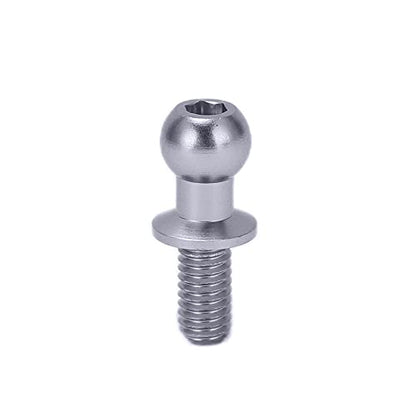 10pcs RC Aluminum Alloy Ball Link Track Rod Ball Screw Link Rod Shock Absorber End Compatible with TT01 TT02 RC Car(Sliver)