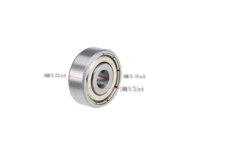 10-Pack 635-ZZ Double Rubber Sealed deep Groove Ball Bearings, 5MMx19MMx6MM, pre-Lubricated, Stable Performance, and Cost-Effective Ball Bearings - size: 635ZZ