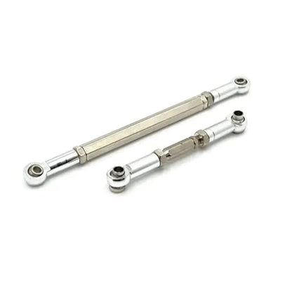 for MN168 for MN82 LC79 for MN78 1/12 Rc Crawler Car Truck Front Axle Steering Rod Linkage Upgrade Parts RC Links Linkage(Silver) - color: Silver