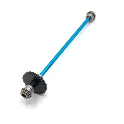 RC Car Accessories Compatible with Wltoys 144001 144002 144010 1/14 RC Car Upgrade Parts Center Drive Shaft Assembly Steel Reduction Gear 27T Motor Gear(Blue) - color: Blue