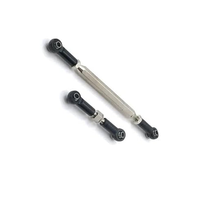 RC Car Rod Linkage Compatible with MN D90 D99 for MN-90 FJ-45 1/12 RC Car Crawler Metal Adjustable Steering Linkage Servo Link Pull Rod Turnbuckle(Black) - color: Black