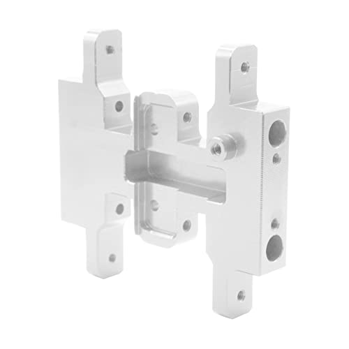 OGRC Aluminum Alloy Gearbox Mount Transmission Plate Gearbox Base Upgrade Parts for SCX24 C10 JLU Deadbolt Gladiator Bronco Axial 1/24 Crawler Car (Silver) - color: Silver