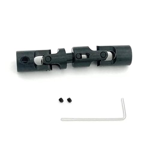 RC Car Transmission Shaft for WPL 1/16 6WD B16 Replacement Transmission Shaft RC Truck Car Universal Joint Shaft Upgrade Parts Metal CVD Drive Shaft Center Shaft(Black,Size 2) - color: Black, size: Size 2
