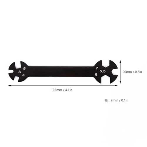 Rc Replacement Parts RC Tools 6 in 1 Wrench Tool 3/4/5/5.5/7/8mm for Turnbuckles with Nuts Multifunctional Rc Car Toy Parts Modification Accessories