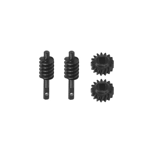 Hobby Details Aluminum Rear Axle Gear Box Skid Link Wheel Upgrade Set for 1/30 Axial SCX30 Jeep Wrangler RC Cars, Black and Gold (Carbon Steel Gearbox&Axle Gears&Bearing Set) - color: Carbon Steel Gearbox&axle Gears&bearing Set