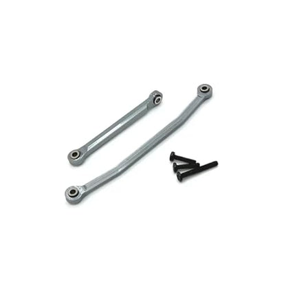 for FMS for FCX24 1/24 Rc Model Crawler Car Truck for Buggy Upgrade Parts Metal Steering Rods Linkage Tie Link Kit RC Links Linkage(Gray) - color: Gray
