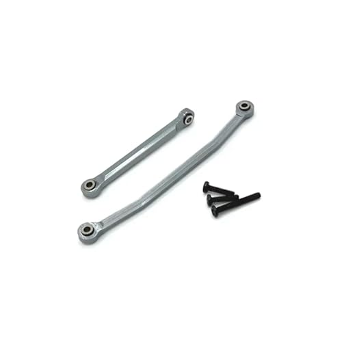 for FMS for FCX24 1/24 Rc Model Crawler Car Truck for Buggy Metal Steering Rods Linkage Tie Link Upgrade Parts Kit RC Links Linkage(Gray) - color: Gray