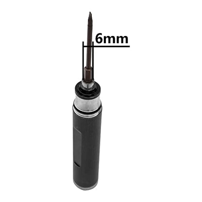ShareGoo 6 in 1 Hex Screwdriver, Multi-Function Screw Driver 1.5/2.0/2.5/3.0mm 0#+ 1#- Repair Tool Kit Compatible with HSP Tamiya Arrma Axial Traxxas RC Car RC Drone Airplanes (Black) - color: Black