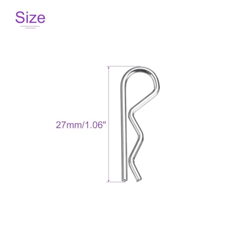 DMiotech 50Pcs Body Clips Pins with Pull Tabs, Silvery Universal RC Cars Parts Shell Replacement Parts for 1/8 1/10 Scale RC Car