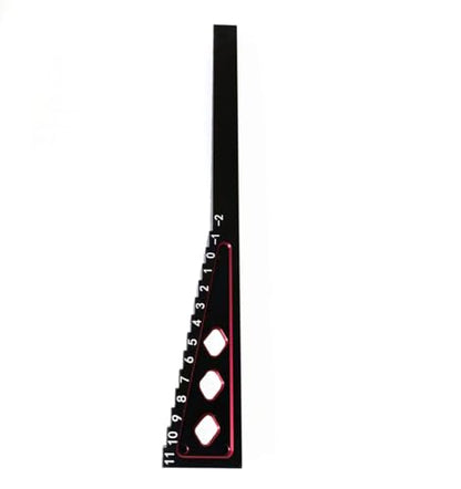 Aluminum RC Ride Height Gauge RC Measuring Tool for 1/8 1/10 Cars - color: Black Red