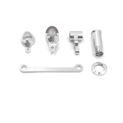 RC Car Accessories Compatible with WLtoys 144010 144001 144002 124016 124017 124018 124019 RC Car Parts Metal Upgrade 4 * 7 * 2 Bearing Steering Assembly(White) - color: White