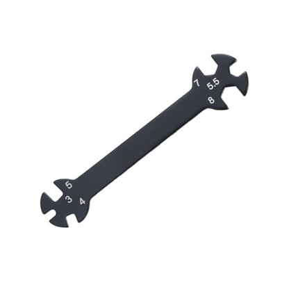 Multifunctional Rc Wrench Tool for Turnbuckles Black Rod Wrench for Rc Cars Handy Turnbuckle Adjustment Tool for Garage and Workshop Use
