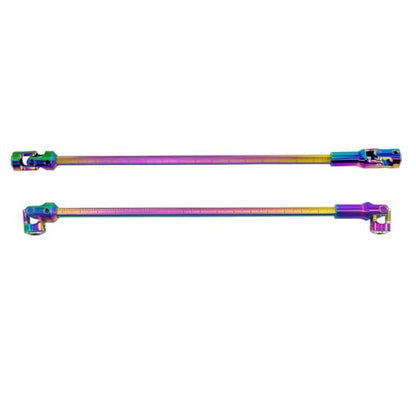 1/10 RC Crawler Cut-to-Length Drive Shaft Kit, Adjustable 68–229mm Stainless Steel RC Driveshaft Driveline with CNC Universal Joints and Mounting Screws, 2PCS (Rainbow) - color: Rainbow