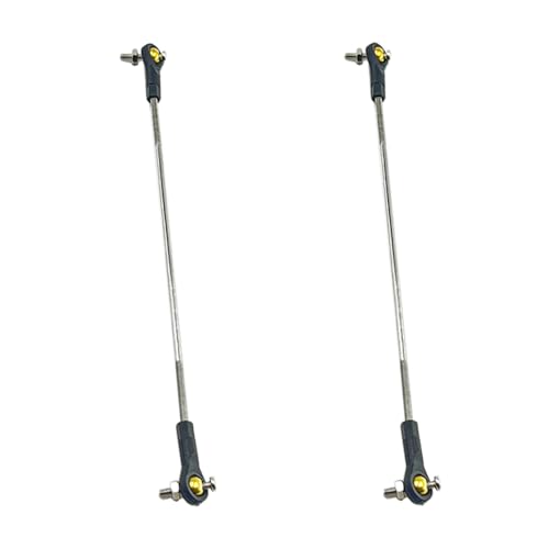 2PCS RC Toy Push Rod Adjustable Tie Rods Ball Head Joint Servo Linkage Link Rod for RC Airplane Helicopter Car Boat DIY Model Toy Parts (M2x150mm) - style: M2x150mm