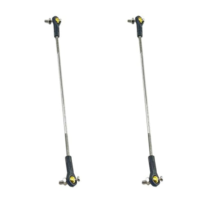 2PCS RC Toy Push Rod Adjustable Tie Rods Ball Head Joint Servo Linkage Link Rod for RC Airplane Helicopter Car Boat DIY Model Toy Parts (M2x150mm) - style: M2x150mm