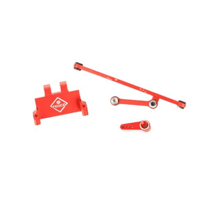 SCX24 Servo Mount Adjustable Steering Link and 15T Servo Arm Horn Set for Axial SCX24 Upgrade Parts Gladiator Bronco C10 JLU Deadbolt GX470 1/24 RC Crawler