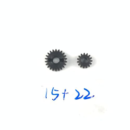 RC Steel 13/24T,14/23T,15/22T Overdrive & Underdrive Portal Gears Set for Redcat Ascent-18 1/18 Rock Crawler Car Upgrade Parts - size: 15+22T