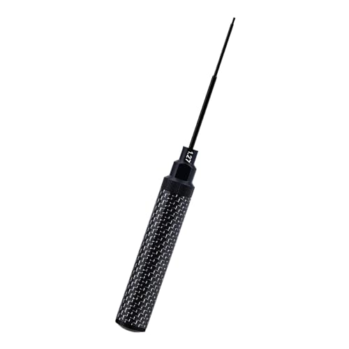 Carbon Fiber Handle Tool with M7 High Speed Steel Screwdriver bit Set 1.27mm Hex Driver for 1/32 1/30 1/24 1/18 RC Car Premium Tool(Excellent wear Resistance)