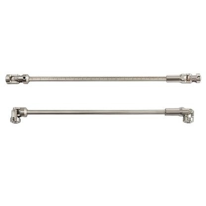 1/10 RC Crawler Cut-to-Length Drive Shaft Kit, Adjustable 68–229mm Stainless Steel RC Driveshaft Driveline with CNC Universal Joints and Mounting Screws, 2PCS (Silver) - color: Silver