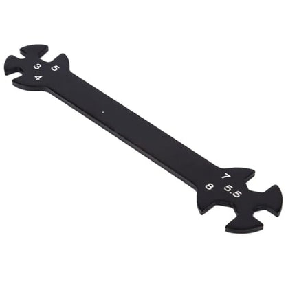 6in1 Wrench Tool 3/4/5/5.5/7/8mm + Camber Gauge Adjustable Ruler for Turnbuckles with Nuts Multifunctional Rc Car Toys Tools(Style B) - color: Style B
