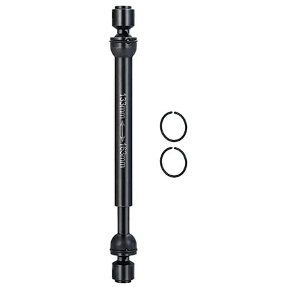 2Pcs RC Drive Shaft Steel Driveshaft Front Rear Center Drive Shaft Dogbone Compatible with 1/10 RC Crawler Car Axial SCX10 III AXI03006 Replacement (88-115mm & 133-163mm, Black)