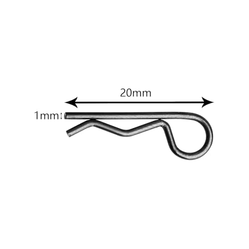 50PCS RC Clips RC Body Clips with Pull Tabs for All 1/16 1/18 Traxxas Axial Redcat Tamiya Team Associated RC Car Shell (Black) - color: Black