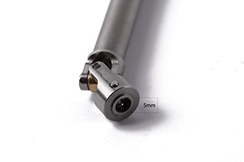 Aluminium Universal Drive Shaft Upgrades Accessories for 1/10 SCX10 RC Car Truck Rock Crawler 110-155 mm(2PC)