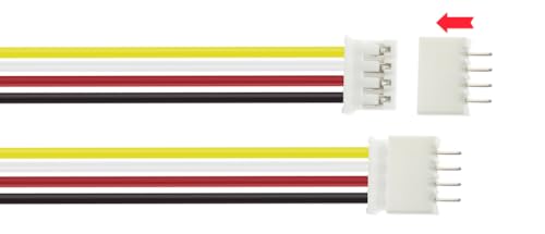 10Pcs Jst 2.0 Ph 4 Pin Connector Plug, Include 5pcs Mini 4 Pin Jst Ph2.0 Connector Plug Female with 150mm Cable Wire & 5pcs Male Micro Jst Ph2.0mm 4 Pin Connector Plug - size: Jst-2.0-Ph-4Pin-10pcs