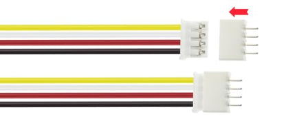 10Pcs Jst 2.0 Ph 4 Pin Connector Plug, Include 5pcs Mini 4 Pin Jst Ph2.0 Connector Plug Female with 150mm Cable Wire & 5pcs Male Micro Jst Ph2.0mm 4 Pin Connector Plug - size: Jst-2.0-Ph-4Pin-10pcs