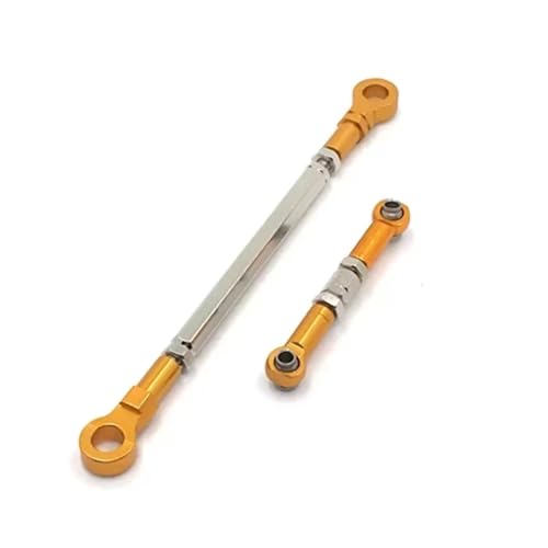 Rc Upgrade Spare For HB For Toys ZP1001 ZP1002 ZP1003 ZP1004 1/10 Metal Steering Rod Servo Link RC Crawler Car Upgrade Parts(Yellow) - color: Yellow