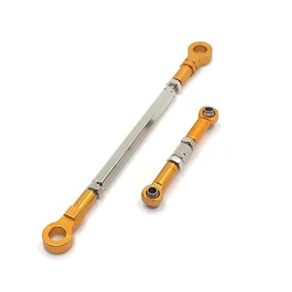Rc Upgrade Spare For HB For Toys ZP1001 ZP1002 ZP1003 ZP1004 1/10 Metal Steering Rod Servo Link RC Crawler Car Upgrade Parts(Yellow) - color: Yellow