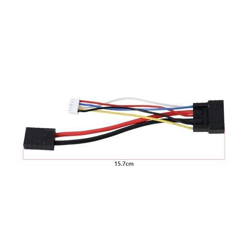 ECSiNG 1PC 5-Pin Model Connection Cable Compatible with T-raxxas ID LiPo 4S Adapter Length 15.7cm 14AWG 5-Pin Model Control Cable for RC Helicopter RC Vehicle