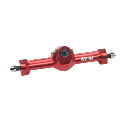 Aluminum Front/Rear Axle Set with Brass Knuckles, Steering Link, Gear, Bearing, CVD Whole Set, Red, for 1/30 Axial SCX30 RC Cars (Red) - color: Red