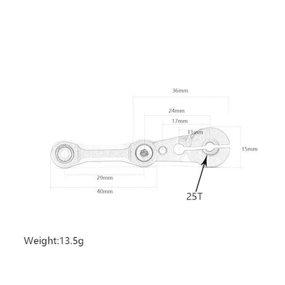 Aluminum 25T Servo Horn & Steering Linkages Tie Rod for Arrma 1/7 Infraction Felony Limitless 1/8 KRATON Notorious Outcast Talion and EXB Cars Upgrades Part,Replace #AR340061 AR330230(Silver) - color: Silver