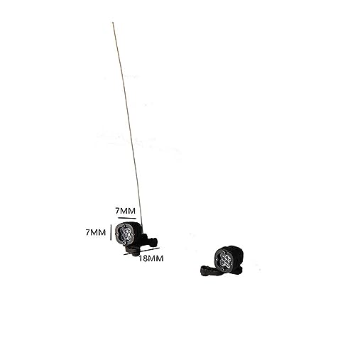 LED Light Square Sidelight Spotlight Front Searchlight with Antenna Compatible for Axial SCX24 TRX4M 1/24 1/18 RC Crawler Car Upgrade Parts - color: Sidelight