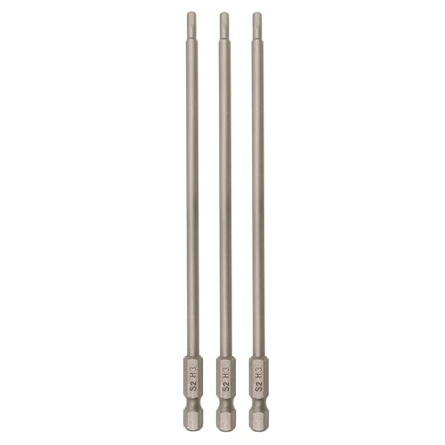 RC Hex Bit 6 Inch Power Bits 4mm for Screwgun/Power Drill(3MM X 3PCS) | High-speed Steel Precision Screwdriver Bits,Hex Head Allen Wrench Drill Bit Set,Magnetizable Tips,S2 alloy steel - size: 3MM X 3PCS