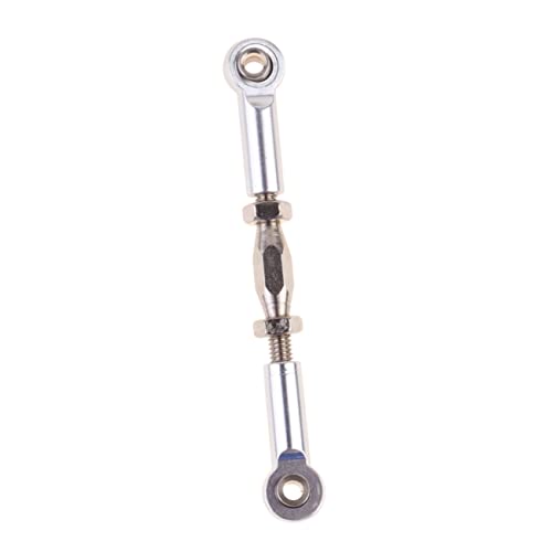 6pcs Aluminum Turnbuckle Rod Linkage Kit for Rc Crawler Accessories Rc Car Compatible Upgrade Parts - color: Silver