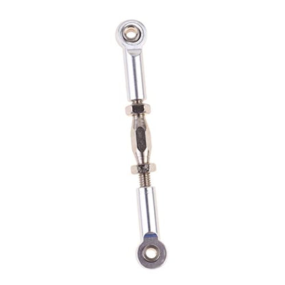 6pcs Aluminum Turnbuckle Rod Linkage Kit for Rc Crawler Accessories Rc Car Compatible Upgrade Parts - color: Silver