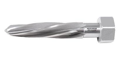 Accusize Industrial Tools Chucking Reamer, 1-1/16 in, 1523-8055 | Magnetic Hex Shank, HSS Spiral Flutes Aligning Reamers, Size: 1-1/16", Flt Len: 5", OAL: 7", Hex Shank Size: 1-5/8" - size: 1-1/16 inch