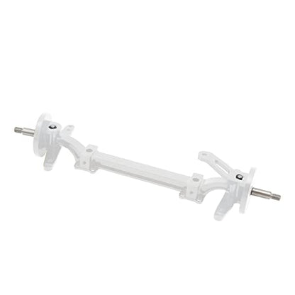 Aluminum Alloy Front Axle and Steering Link Rod Set, Heavy Duty Metal RC Front Steering Axle Kit with Linkage for 1/14 RC Unpowered Tractor Truck (Silver) - color: Silver