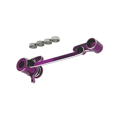 for Wltoys for 144001 144010 124007 124008 124016 124017 124018 124019 Metal Steering Assembly RC Car Upgrade Parts Accessories RC Car Repair Kit(Purple) - color: Purple