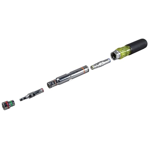 Klein Tools 32807MAG 7-in-1 Nut Driver, Magnetic Driver has SAE Hex Nut Sizes 1/4 to 9/16-Inch, Cushion Grip Handle for Added Torque - style: 7-in-1 Nut Driver