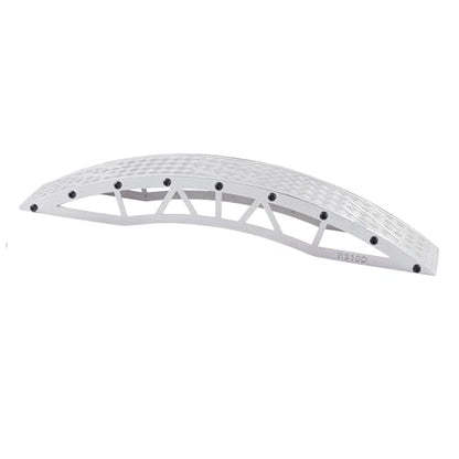 RC Crawler Bridge Obstacle, Stainless Steel DIY Assembly Ramp for 1/12 1/18 1/24 RC Crawler Course Accessories (Silver Arch Bridge) - style: Silver Arch Bridge