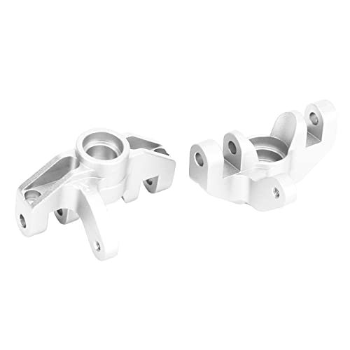RC Steering Cup, 2pcs Aluminum Alloy Steering Cup Steering Knuckle Upgrade Accessories for LOSI Hammer Rey U4 Rock Racer 1/10 RC Car (Silver) - color: Silver