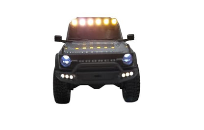 RC Car LED Roof Light Bar for Axial SCX30 1/30 Ford Bronco (Yellow Round Light Bar) - color: Yellow Round Light Bar