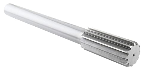 Accusize Industrial Tools 5015-0330 H.S.S. M2 Straight Shank Straight Flute Chucking Reamer, 1-3/8 in | 1-3/8" HSS M2 Straight Shank Straight Flute Chucking Reamer, Flt Len 3-1/4", OAL 12", Right Hand Cut, 10 Flute - size: 1-3/8 in.