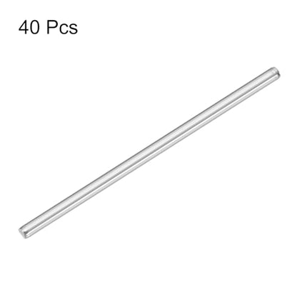 MECCANIXITY 40pcs 2mmx45mm Toys Shaft Round Rod Axles Drive Shaft for DIY RC Car Truck Boat Helicopter Model Part, Silver - size: 2mmx45mm